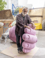 Terry Gilliam visits his sculptors/prop makers in south east London