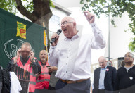 Royal Mail postal strike Rally outside Mount Pleasant Mail Centre, London.