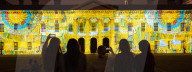 Discover Ukraine: Bits Destroyed - a light projection onto the Old Royal Naval College buildings, Greenwich, London