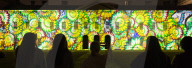 Discover Ukraine: Bits Destroyed - a light projection onto the Old Royal Naval College buildings, Greenwich, London