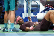 TENNIS - US Open: Rafael Nadal siegt mit blutiger Nase gegen Fabio Fognini