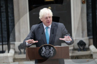 NEWS - GB: Der scheidende Premierminister Boris Johnson hält eine letzte Rede vor der Downing Street 10 in London