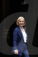 Liz Truss departs No10 for Prime Minister's Questions.