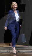 Liz Truss departs No10 for Prime Minister's Questions.