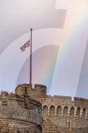ROYALS - Tod von Queen Elizabeth: Halbmast-Beflaggung auf Windsor Castle