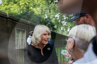 King Charles II and Camilla Queen Consort outside St James Park, London.