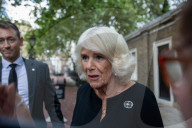 King Charles II and Camilla Queen Consort outside St James Park, London.