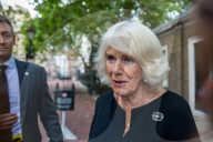King Charles II and Camilla Queen Consort outside St James Park, London.