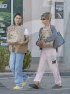 Lori Loughlin and her daughter Bella Rose look carefree and happy as they are seen grocery shopping in LA ahead of the two-year anniversary of her jail conviction.