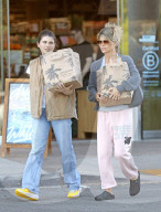 Lori Loughlin and her daughter Bella Rose look carefree and happy as they are seen grocery shopping in LA ahead of the two-year anniversary of her jail conviction.