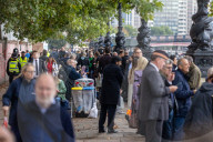 Queues form on Lambeth Embankment to see the Queen lie in state at Westminster Palace 