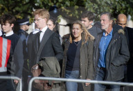 Members of the public leave Westminster Hall