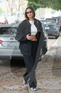 PREMIUM EXCLUSIVE Hailey Baldin going street style in LA supporting husband Justin Bieber