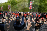 ROYALS - Staatsbegraebnis der Queen: Der Sarg auf dem Weg zum Wellington Arch