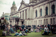Queen Elizabeth II Funeral Broadcast in Belfast