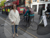 Cyclists form 'human barrier' in Old Street safety protest