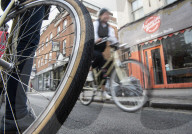 Cyclists form 'human barrier' in Old Street safety protest