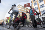 Cyclists form 'human barrier' in Old Street safety protest