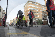 Cyclists form 'human barrier' in Old Street safety protest