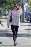 Leonardo DiCaprioÍs ex-girlfriend Camila Morrone looks glum as she heads to a Pilates class in LA with a friend. 