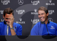 TENNIS - Roger Federer beim Training vor dem Laver Cup 2022 in London