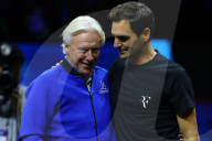 TENNIS - Roger Federer beim Training vor dem Laver Cup 2022 in London