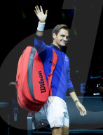 TENNIS - Roger Federer beim Training vor dem Laver Cup 2022 in London
