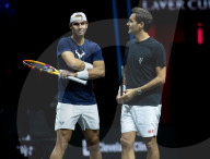 TENNIS - Roger Federer beim Training vor dem Laver Cup 2022 in London