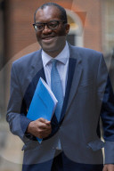 Kwasi Kwarteng UK Chancellor of the Exchequer leaves 11 Downing Street to deliver The Growth Plan to parliament