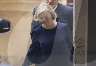 Prime Minister Liz Truss arrives at Parliament.