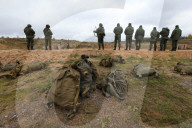 NEWS - Ukraine-Krieg: Reservisten bei der Ausbildung in der Region Leningrad, Russland