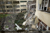North Kharkiv heavily damaged by Russian troops attacking the city with various rockets and artillery strikes.