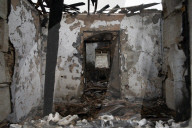 North Kharkiv heavily damaged by Russian troops attacking the city with various rockets and artillery strikes.