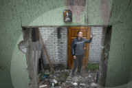 North Kharkiv heavily damaged by Russian troops attacking the city with various rockets and artillery strikes.