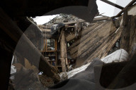 North Kharkiv heavily damaged by Russian troops attacking the city with various rockets and artillery strikes.