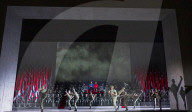 Aida review - dour staging gains colour from the pit