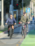 Arnold Schwarzenegger Out On A Bike Ride