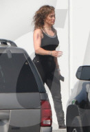 PREMIUM EXCLUSIVE Jennifer Lopez and co star Simu Liu on the set of Atlas