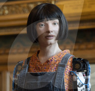 AI robot Ai-Da prior to giving evidence to a House of Lords inquiry where she will answer questions concerning tech and creativity. 
The House of Lords, Palace of Westminster, London.