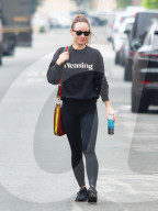 Olivia Wilde Sports Pleasing Crewneck