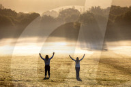 Misty sunrise Richmond Park London