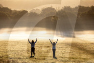 Misty sunrise Richmond Park London