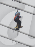 Just Stop Oil protest at Queen Elizabeth Bridge over The River Thames in Dartford.