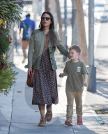 Jordana Brewster With Son Rowan Out In The City