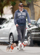 Dynasty heartthrob Jack Coleman, 64, and his wife Beth Toussaint, 60, look happier than ever as they are seen for the first time in years while walking their dogs in LA
