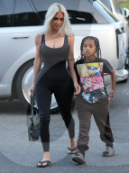 PREMIUM EXCLUSIVE Kim Kardashian carrying Balenciaga purse same day Kanye is kicked out
