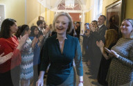 Prime Minister Liz Truss leaving No10 for the last time
