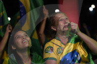 Supporters of Brazil's President and presidential candidate Jair Bolsonaro