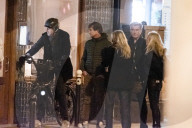 Pierce Brosnan And Keely Shaye Smith Outside A Restaurant - Paris