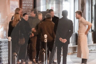 Pierce Brosnan And Keely Shaye Smith Outside A Restaurant - Paris
